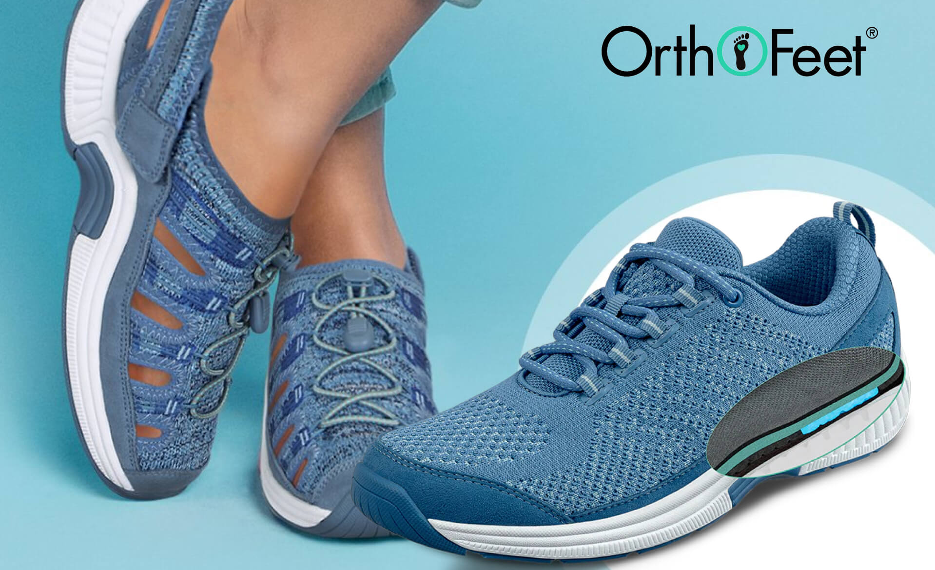 OrthoFeet Medical grade shoes Diabetic shoes DVA shoes Extra wide shoes insole shoes arch support shoes