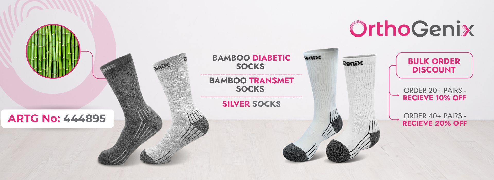 OrthoGenix Bamboo Socks